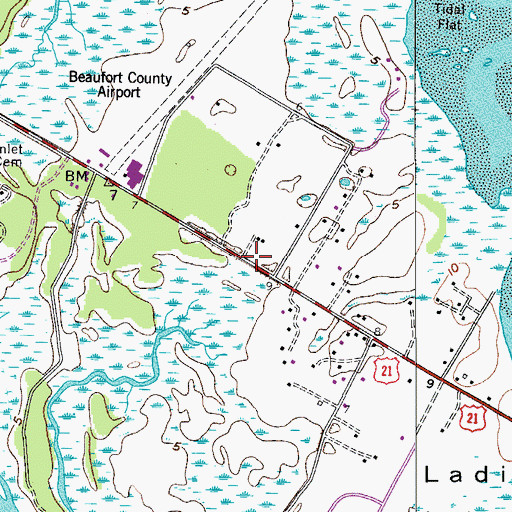 Topographic Map of Eustis School (historical), SC
