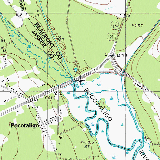 Topographic Map of Fort Balfour (historical), SC