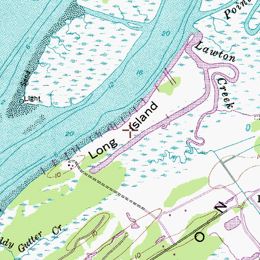 Topographic Map of Calibogue Cay, SC
