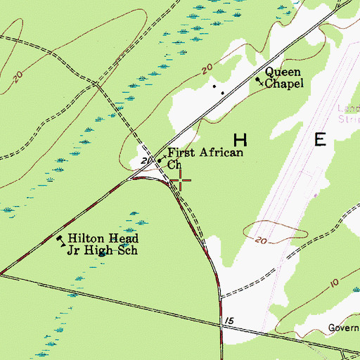 Topographic Map of Central Plaza Shopping Center, SC