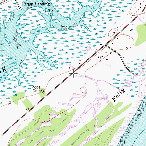 Topographic Map of Chapin School (historical), SC