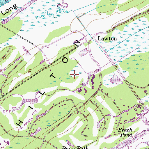 Topographic Map of Fairway Oaks, SC