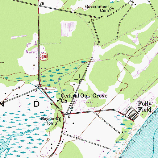 Topographic Map of First Presbyterian Church, SC