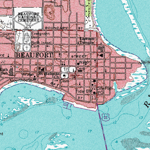 Topographic Map of Grace Bethel African Methodist Episcopal Church, SC