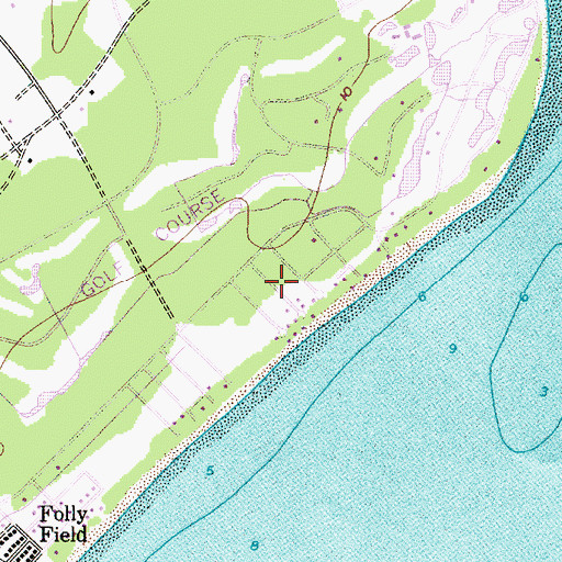 Topographic Map of Grasslawn Beach, SC