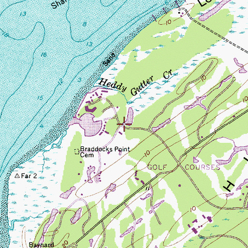 Topographic Map of Harbour Town, SC