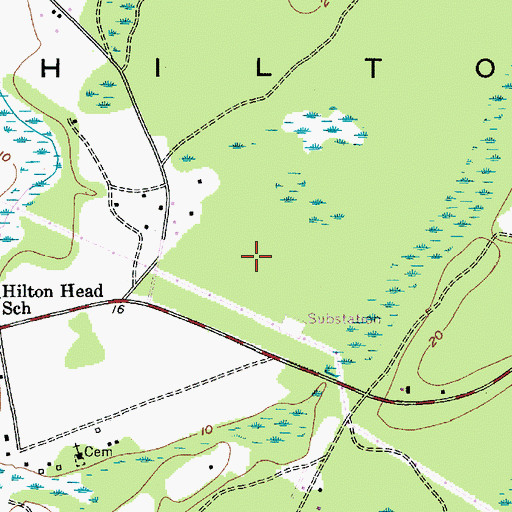 Topographic Map of Hilton Head International Baccalaureate Elementary School, SC