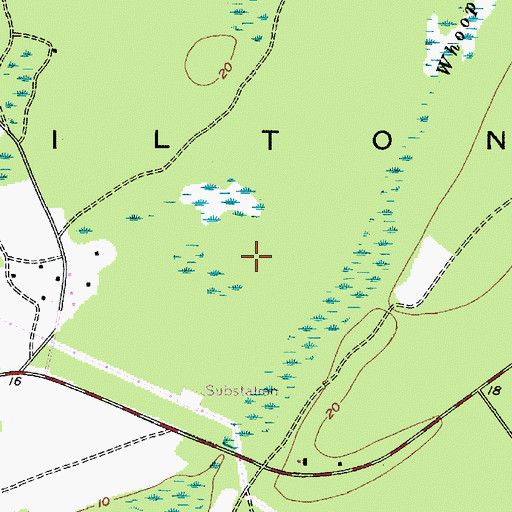 Topographic Map of Hilton Head Middle School, SC
