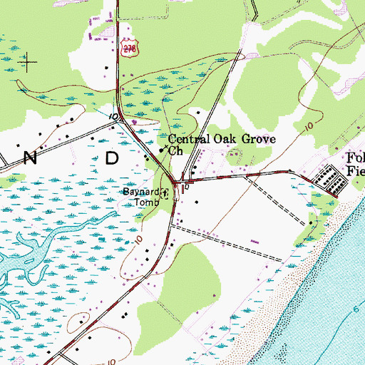 Topographic Map of Hilton Head Town Hall, SC