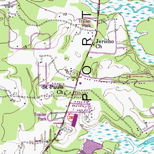 Topographic Map of Jericho School (historical), SC