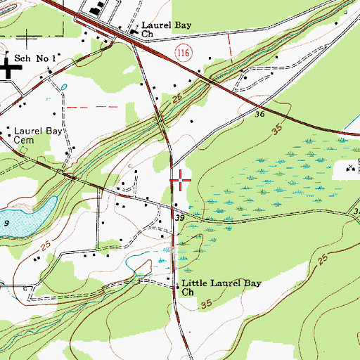 Topographic Map of Lawson Bay Church (historical), SC
