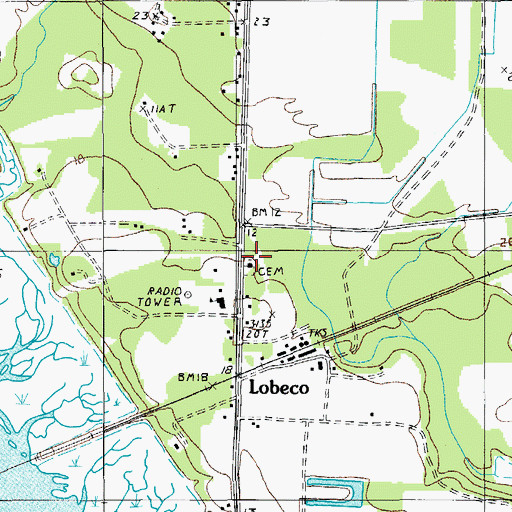Topographic Map of Lebeco Methodist Episcopal Church South, SC
