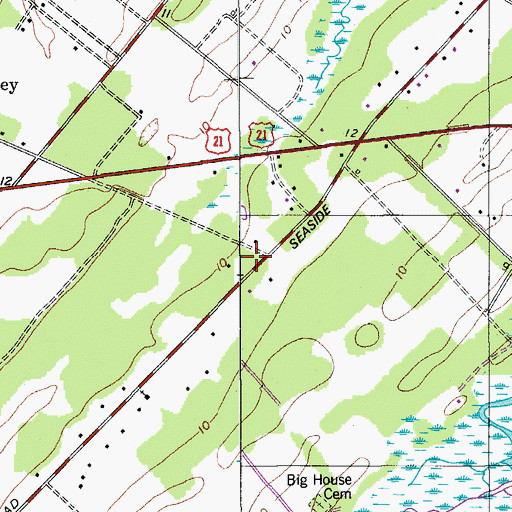 Topographic Map of Lee Rosenwald School (historical), SC