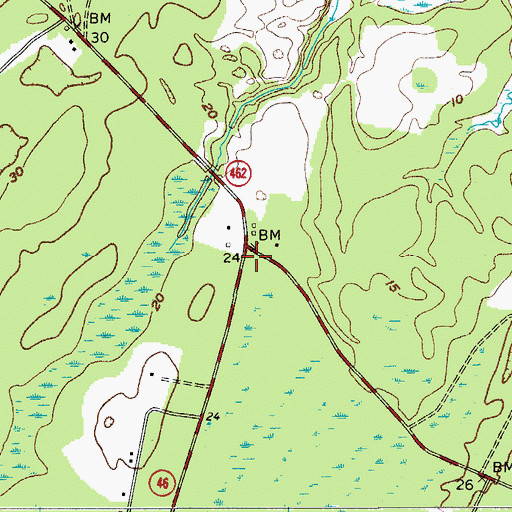 Topographic Map of Low Country Plaza Shopping Center, SC