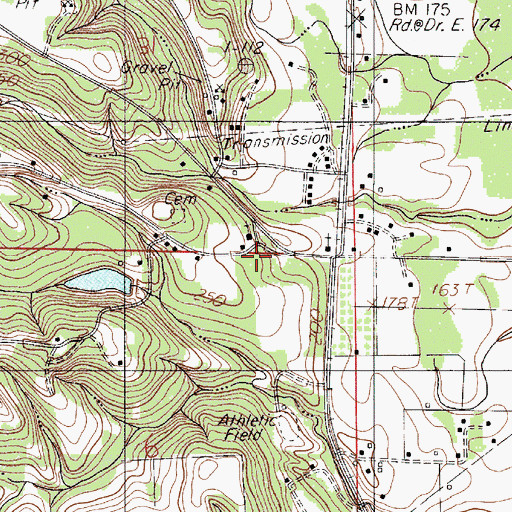 Topographic Map of New Brian Chapel, AL