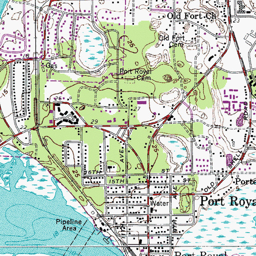 Topographic Map of Mariners Watch, SC