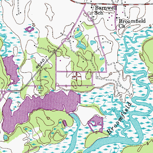 Topographic Map of Mark Island, SC