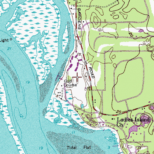 Topographic Map of Marsh Harbor, SC