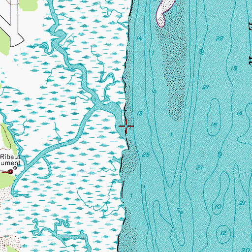 Topographic Map of Means Creek, SC