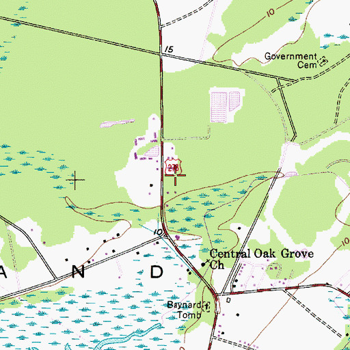 Topographic Map of Midland Plaza Shopping Center, SC