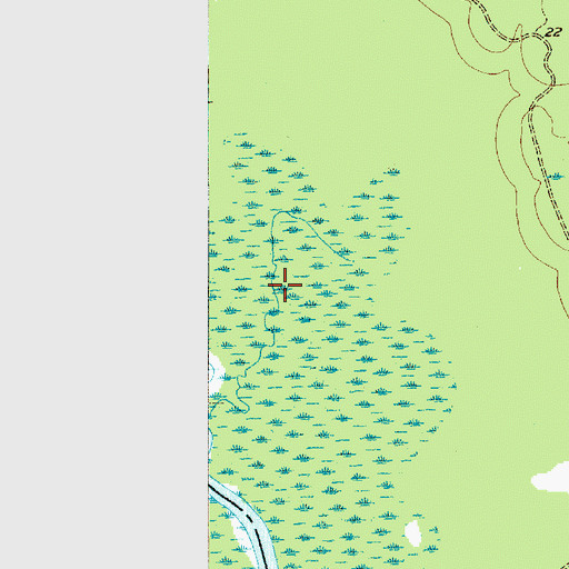 Topographic Map of Mile Swamp, SC
