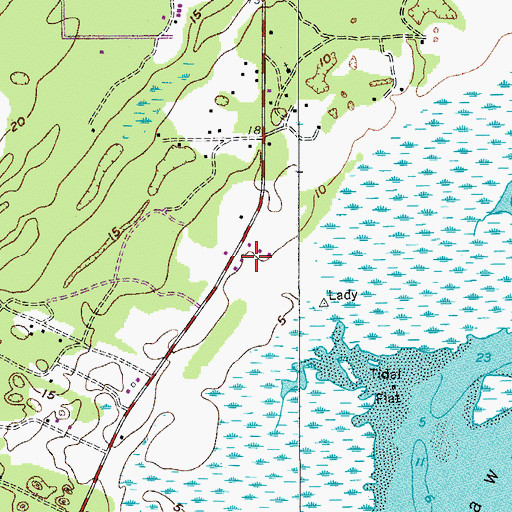 Topographic Map of Morgan River Estates, SC