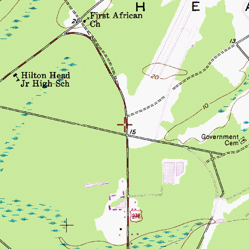 Topographic Map of Northridge Plaza Shopping Center, SC