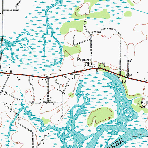 Topographic Map of Oak School (historical), SC