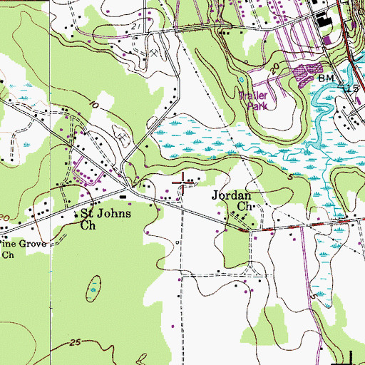 Topographic Map of Peace Haven, SC