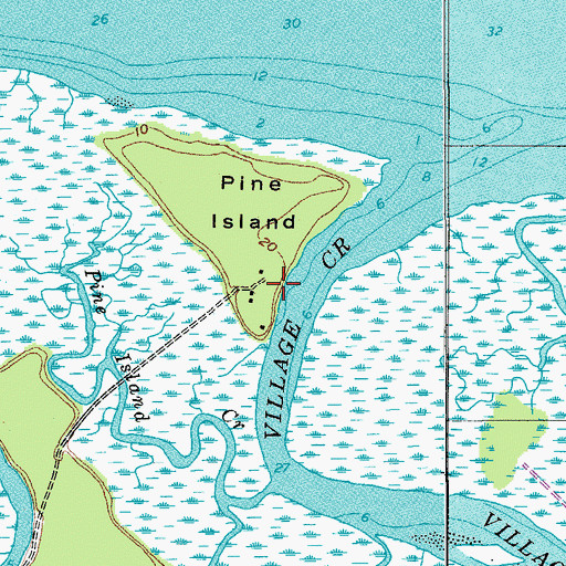 Topographic Map of Pine Landing, SC