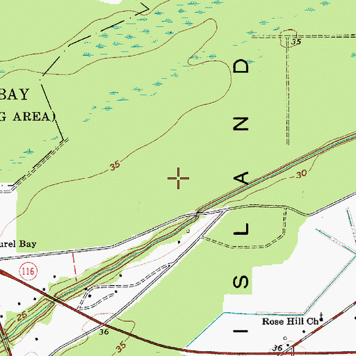 Topographic Map of Pinewood, SC