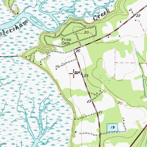 Topographic Map of Pleasant Farm, SC