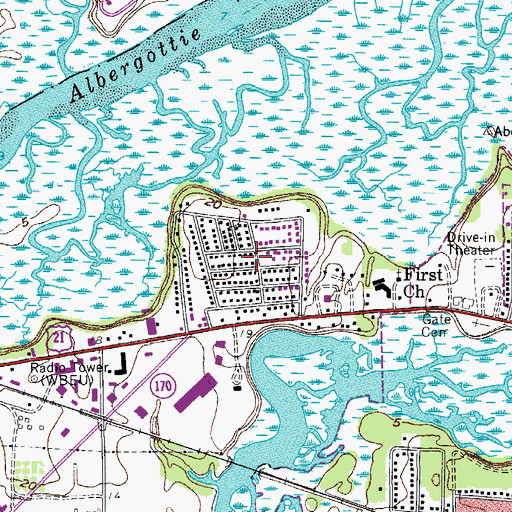 Topographic Map of Polk Village, SC