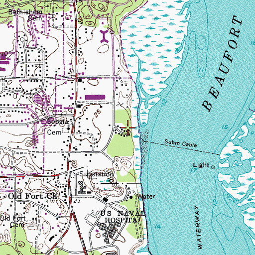 Topographic Map of Port Royal Landing, SC