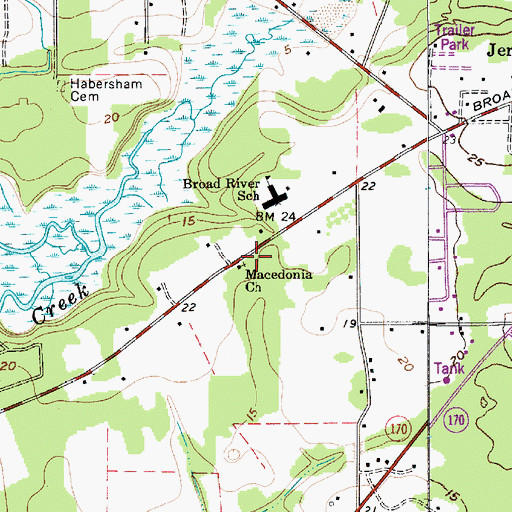 Topographic Map of Porter School (historical), SC