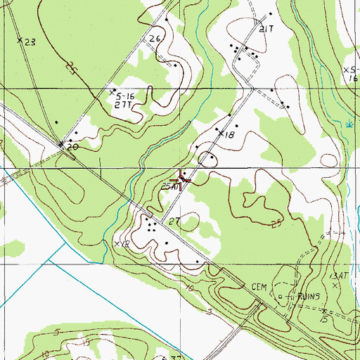 Topographic Map of Prescot School (historical), SC