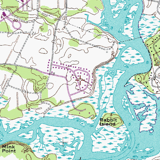 Topographic Map of Salem Plantation, SC
