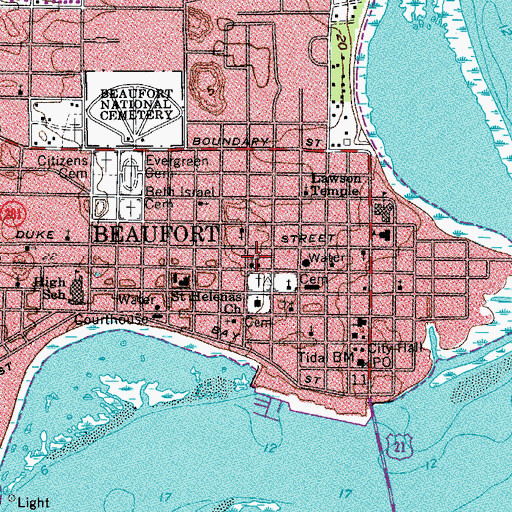Topographic Map of Sanctified Holiness Church, SC