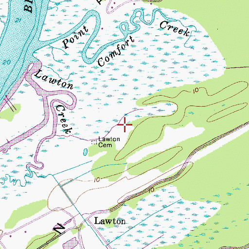 Topographic Map of Sea Pines Club, SC