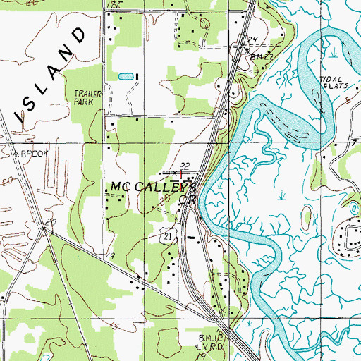 Topographic Map of Seabrook School (historical), SC