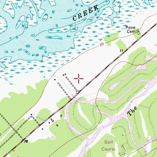 Topographic Map of Shelter Cove, SC