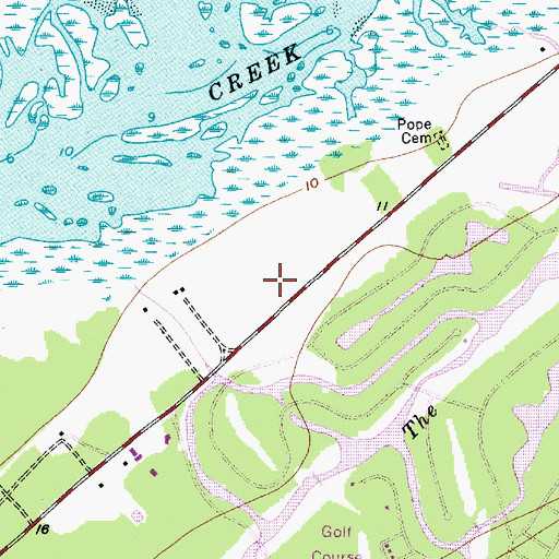 Topographic Map of Shelter Cove Mall Shopping Center, SC