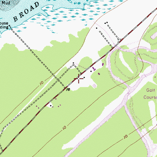Topographic Map of South Island Square Shopping Center, SC