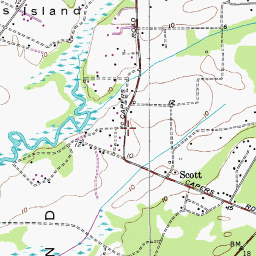 Topographic Map of South Pine School (historical), SC