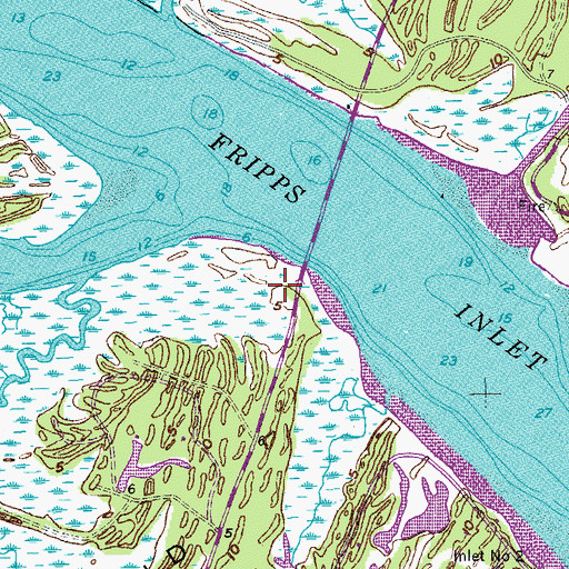 Topographic Map of Spring Tide Shopping Center, SC
