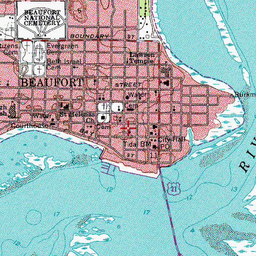 Topographic Map of Tabernacle Baptist Church, SC