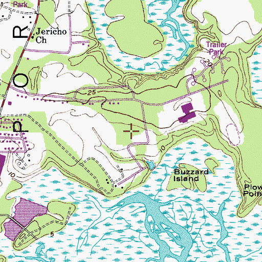 Topographic Map of Tanglewood, SC