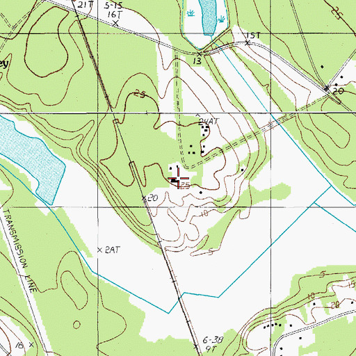 Topographic Map of Tomotley Plantation, SC