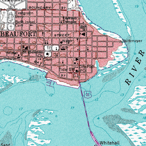 Topographic Map of Verdier House Museum, SC