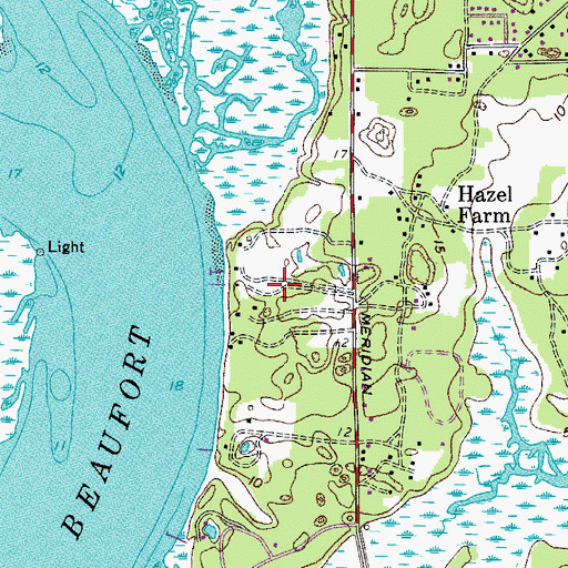 Topographic Map of Yacht Club Estates, SC